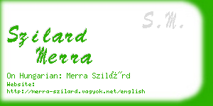 szilard merra business card